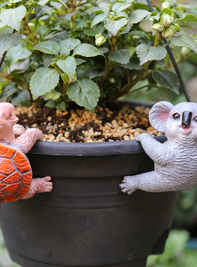 花园杂货 庭院 小摆件装饰品挂件园艺摆件创意考拉树脂小动物摆件