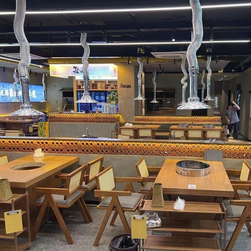 实木大理石桌子电磁炉一体商用无烟火锅店烤涮韩式自助烤肉桌定制,淘宝优惠券,粉丝福利购,淘宝优惠卷