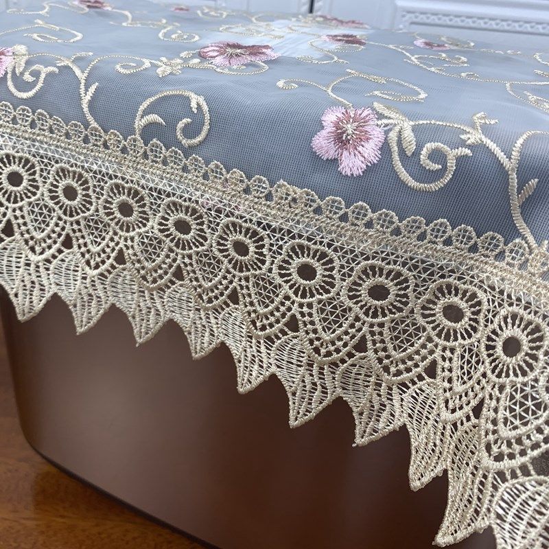 双层桃花蕾丝网纱面包机防尘盖巾防灰盖布多功能遮布,淘宝优惠券,粉丝福利购,淘宝优惠卷