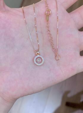 香槟金色显白跳动的心项链女