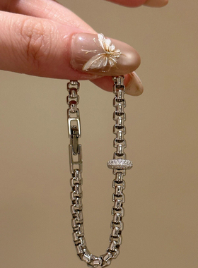 冷淡风复古链条跑环手链女