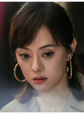 蛮好的人生胡曼黎同款彩色大耳环