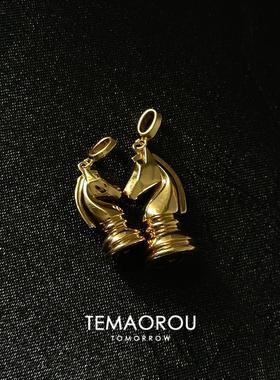 马年本命年马头吊坠项链女