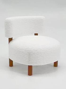 小克潮玩3d打印圆形布椅微缩场景儿童过家家仿真摆件娃娃造景跨境