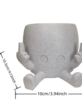 创意双手竖中指花盆摆件家居庭院设计艺术可爱装饰品摆件装饰摆件
