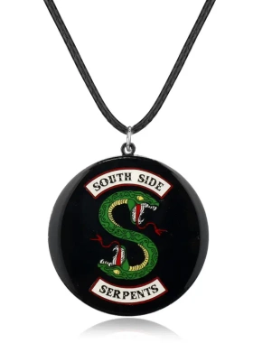 wish货源 河谷镇 riverdale 合金项链卡通电镀男女通用几何型金属