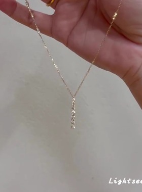 简约梯形项链女2025新爆款吊坠