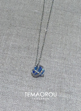 清冷感蓝色星光项链女款2026新款