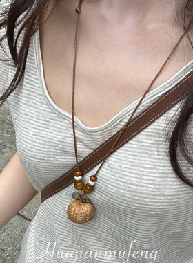 波西米亚果实吊坠长项链女配饰