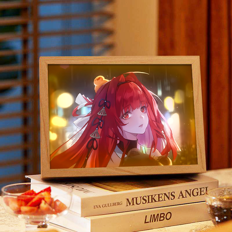 龙族上杉绘梨衣灯光画手办周边二次元小夜灯镜子相框卧室桌面摆件 - 图1