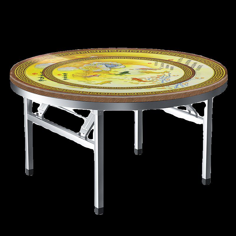 304特厚不锈钢餐桌火锅桌商用可折叠内置转盘圆桌家用大圆台饭桌,淘宝优惠券,粉丝福利购,淘宝优惠卷