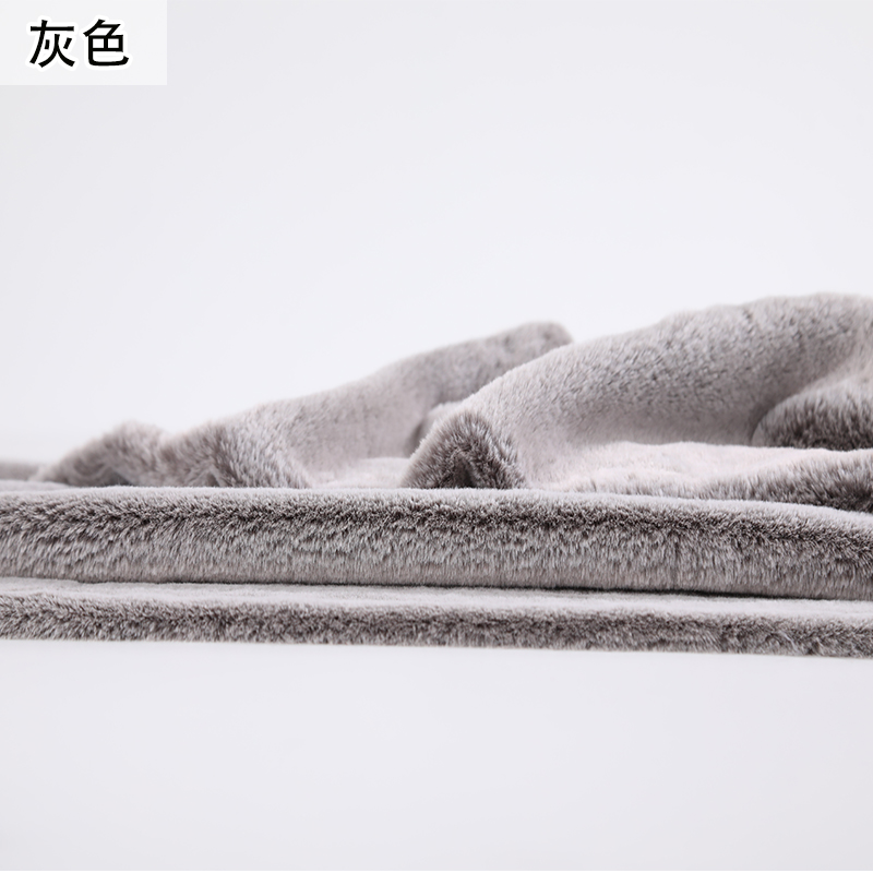 高档染尖仿獭兔毛布料皮草外套毛领马甲耳罩领沙发垫面料手工diy - 图2