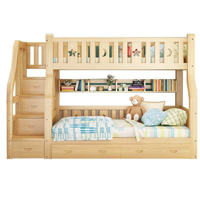 上下铺木床双层床高低床两层儿童床全实木子母床多功能大人上下床,淘宝优惠券,粉丝福利购,淘宝优惠卷