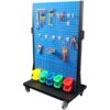 Double-sided mobile material rack tool organizer hole plate square hole hanging plate hook hardware tool cart display rack