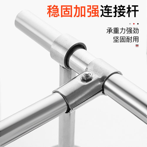 304不锈钢阳台晾衣杆顶装固定式晾衣架双杆晾衣杆家用杆子晒衣架 - 图2