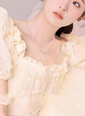 S925纯银麦穗锁骨链女闺蜜礼物