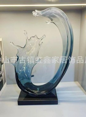 透明树脂小提琴摆件客厅玄关电视柜办公室酒吧创意装饰品乔迁礼品