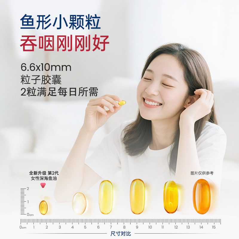 东硕健康女士3段深海鱼油软胶囊Omega3正品官方旗舰店（8周量）,淘宝优惠券,粉丝福利购,淘宝优惠卷