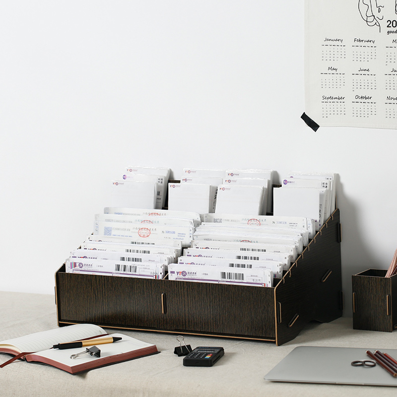 20格快递送货单电子面单收纳盒财务F单据分类整理盒凭证票据收纳 - 图2