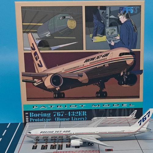 1:400波音原厂B767-432ER客机N76400飞机模型合金摆件收藏PT - 图0