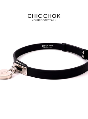 CHICCHOK原创项圈带锁颈圈可调节黑choker高级感颈环定制