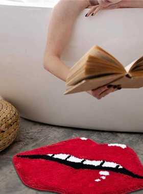 卢森堡感浴室入户易床边异形毛绒防滑羊绒地垫垫门口动物吸水打理