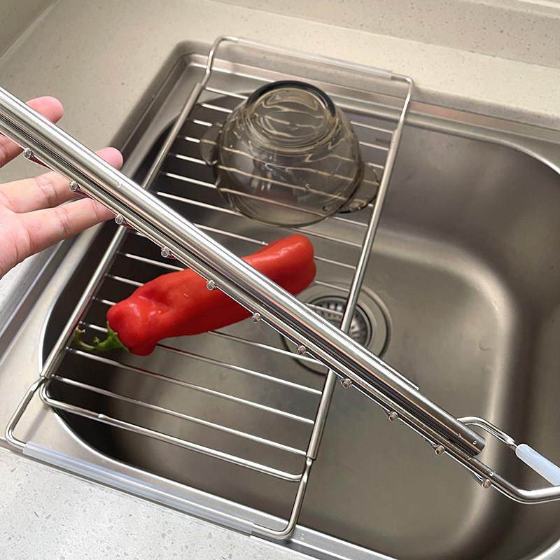 厨房餐具排水架304不锈钢家用水槽可伸缩杯和碗水控制存储架,淘宝优惠券,粉丝福利购,淘宝优惠卷