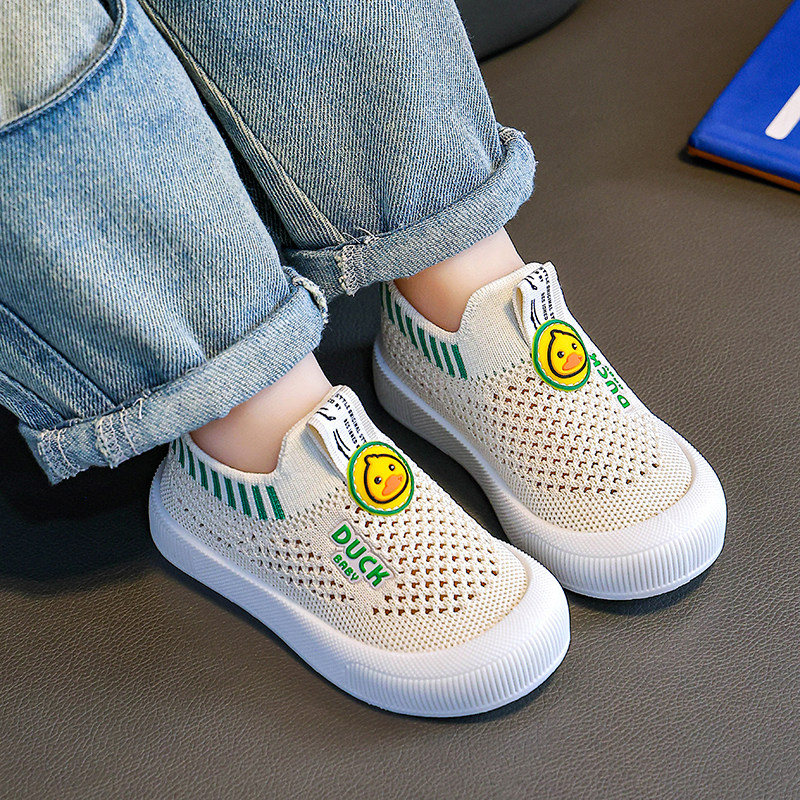 2026春秋儿童透气网鞋防滑飞织鞋软底宝宝鞋一脚蹬休闲鞋运动韩版