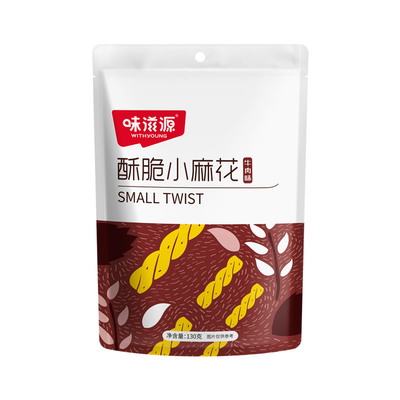 味滋源酥脆小麻花网红零食单独包装休闲食品小吃饼干整箱批发