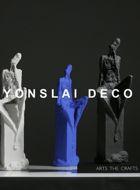 现代简约售楼处艺术抽象陶瓷人物雕塑摆件家居轻奢样板间软装饰品