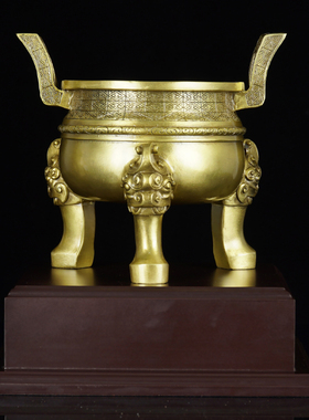 知柿青铜鼎仿古楚大鼎家居办公室摆件铜鼎装饰品乔迁开业工艺礼品