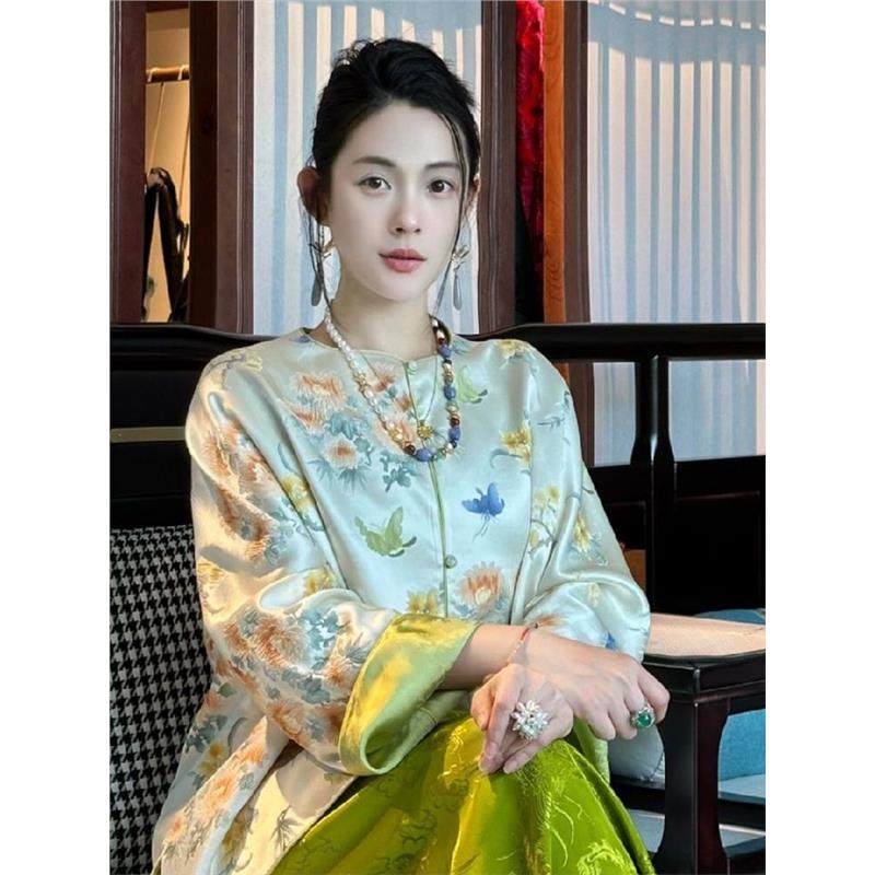 新中式小香风职业活泼俏皮洋气时尚绿色上衣半身裙两件套装女春季,淘宝优惠券,粉丝福利购,淘宝优惠卷