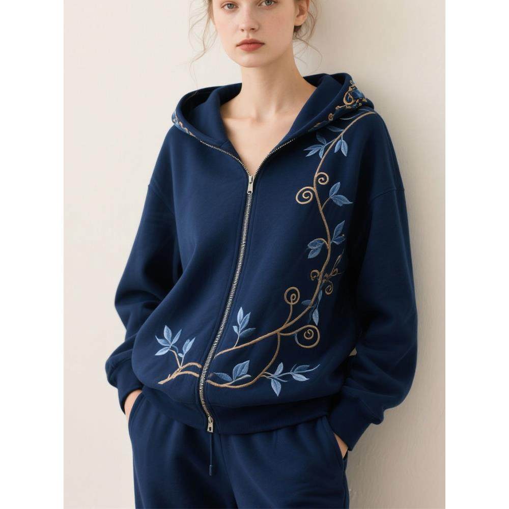 新中式女装国风套装休闲运动宽松卫衣外套上衣裤子两件套2025新款,淘宝优惠券,粉丝福利购,淘宝优惠卷