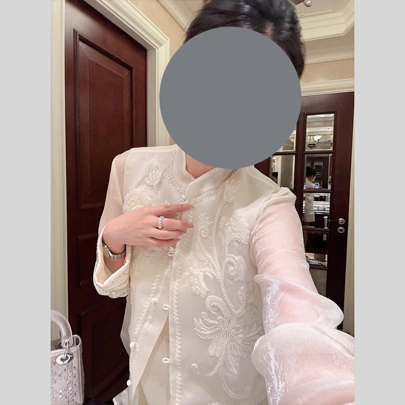 今年流行独特高级感气质穿搭新中式国风禅意时尚马甲衬衫套装女夏 - 图0