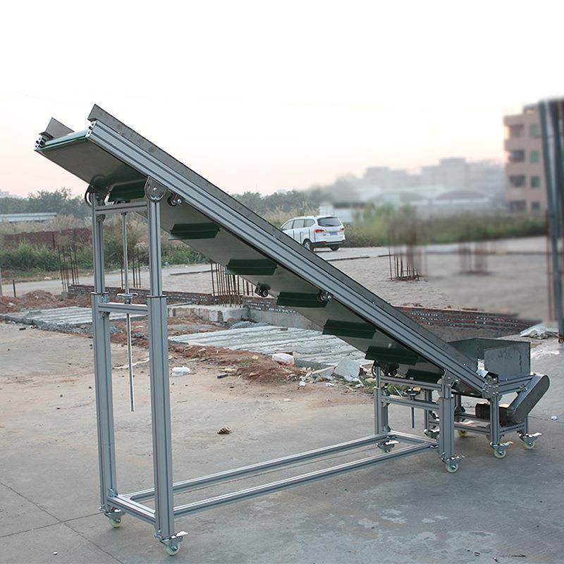 爬坡挡板输送机防滑PVC裙边输送带爬坡皮带移动式输送机提升机,淘宝优惠券,粉丝福利购,淘宝优惠卷