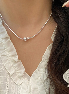 Ivy法式曼塔玫瑰施家珍珠项链