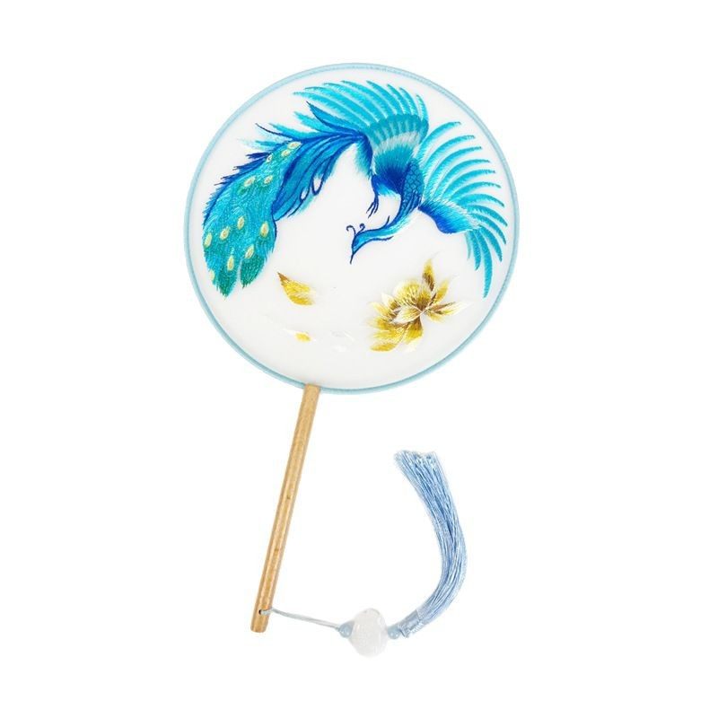 中式苏绣双面绣刺绣团扇古风汉服道具舞蹈旗袍专用扇古典工艺扇子,淘宝优惠券,粉丝福利购,淘宝优惠卷