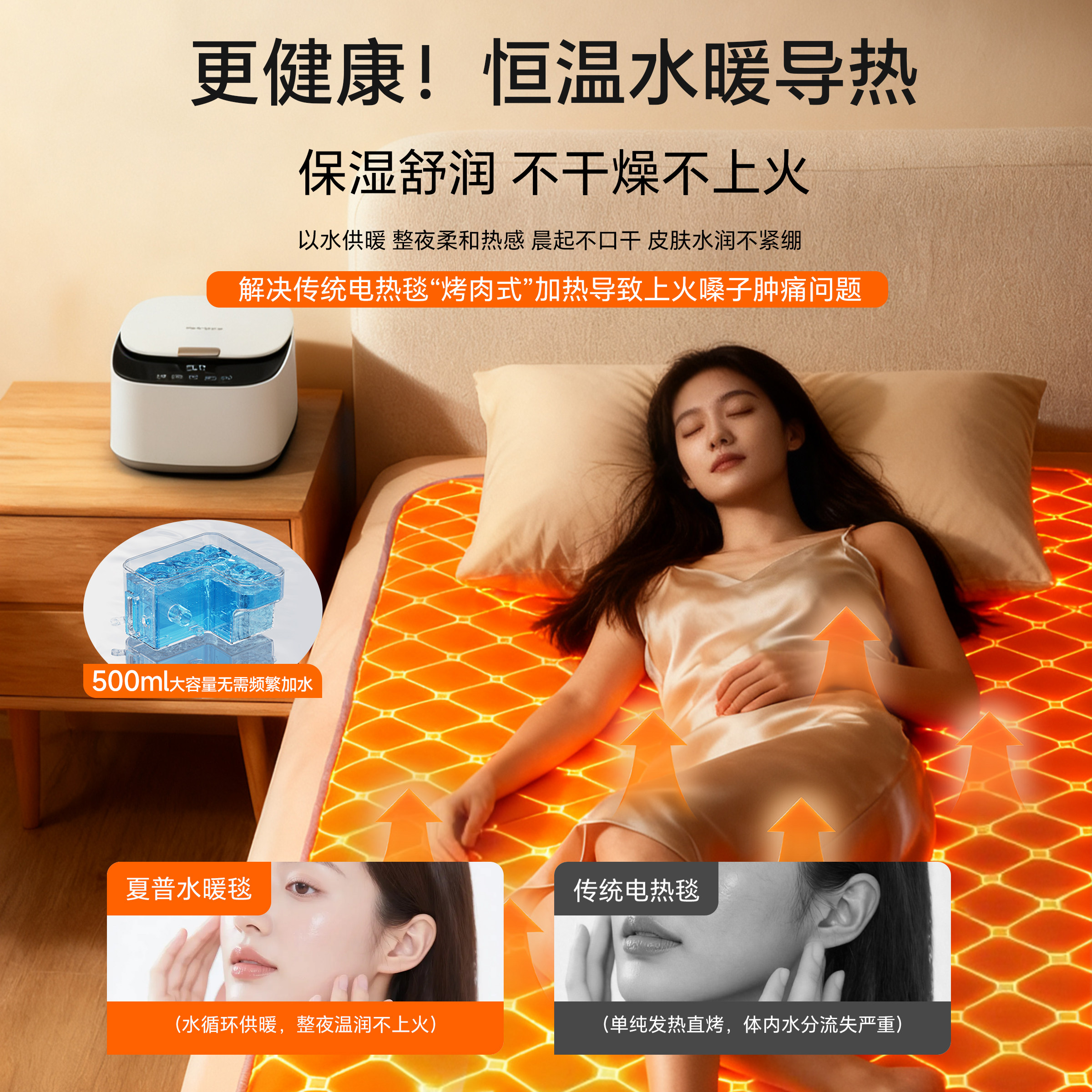 夏普水暖毯电热毯电热褥子水循环双人电热垫石墨烯控温轻音暖垫,淘宝优惠券,粉丝福利购,淘宝优惠卷