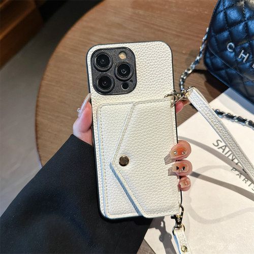 适用小米POCOF6PRO手机壳F6插卡套F5Pro斜跨绳F5背带F4Gt装卡F3复古F2Pro零钱包F1高端f2时尚防摔创意保护套 - 图2
