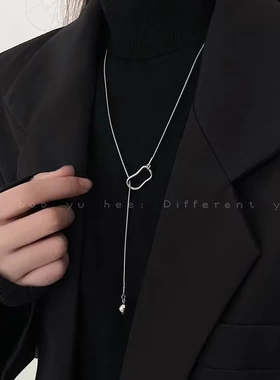 项链套装女装饰轻奢小众设计高级感配饰辣妹锁骨链长款卫衣毛衣链