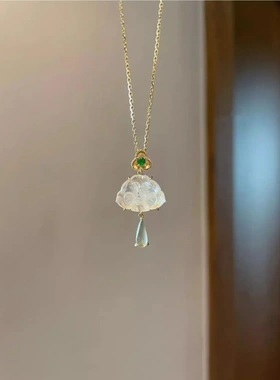 同款冰透小莲蓬项链高颜值中百搭ing风寓意好运和期待