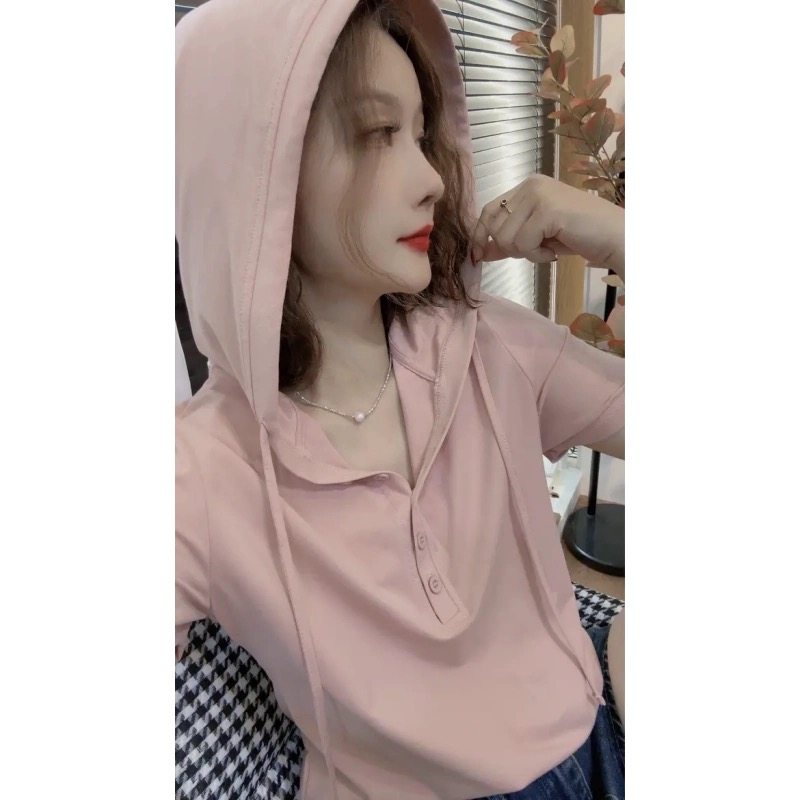 2025新款长袖T恤女新款宽松休闲帽衫卫衣显瘦时尚带帽上衣纯色,淘宝优惠券,粉丝福利购,淘宝优惠卷