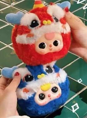 娃三岁二代拉链包毛绒盲盒创意可爱摆件少女心潮玩摆件公仔送礼物