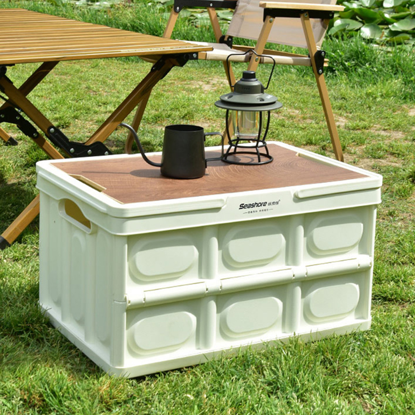 纵贯线户外露营手提便携可折叠收纳箱野炊置物箱带盖储物箱SN-01,淘宝优惠券,粉丝福利购,淘宝优惠卷