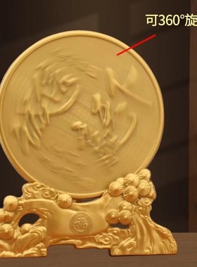 诚信赢天下可旋转精n品中式摆件店铺办公室书桌客厅装饰品开业送