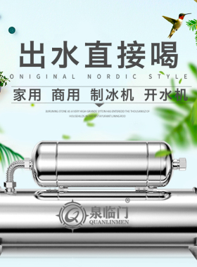不锈钢净水器家用直饮商用奶茶店制冰机厨房自来T水过滤器大流量