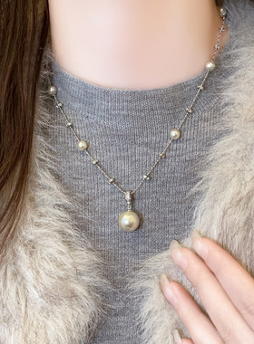 「屿星入梦」法式超仙满天星珍珠项链轻奢小众温柔气质绝美锁骨链