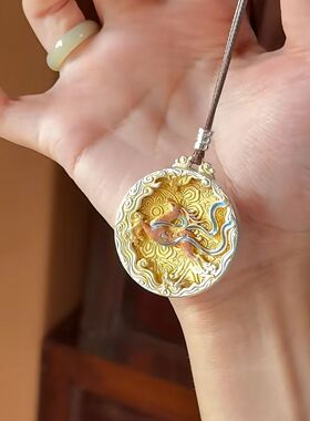 「遇见神鹿」新中式珐琅彩吉言吊坠项链奢华敦煌风吉祥如意锁骨链