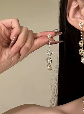 【米兰秀场】爆闪满钻叠戴项链小众高级感多层金色锁骨链choker