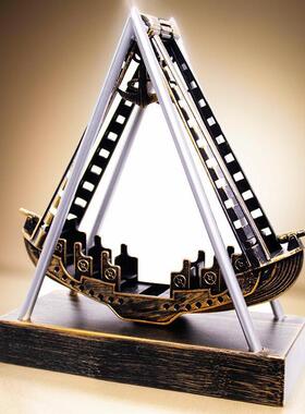 海盗船黑科技物理永动机不停创意摆件会动的高级永动仪客厅混沌摆